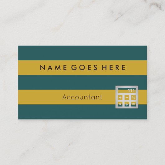 "Kennzeichnet" Buchhalter-Visitenkarten Visitenkarte (Vorderseite)