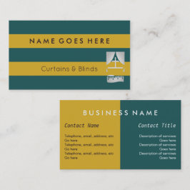 "Kennzeichnet" Vorhänge und macht Visitenkarten Visitenkarte