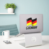 Kennzeichnung der deutschen Flagge Aufkleber (Laptop auf Schreibtisch)