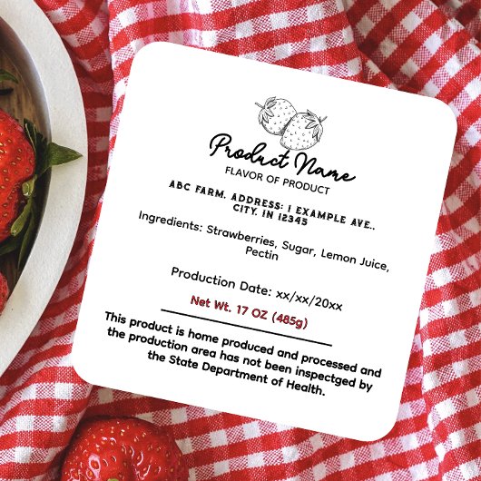 Kennzeichnung der Hütte Indiana Quadratischer Aufkleber