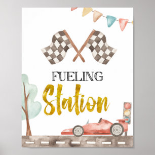 Kennzeichnung der Kraftstoffzufuhrstation Poster