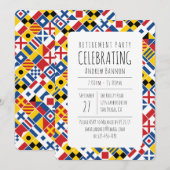 Kennzeichnung der Nautischen Signalflagge Einladung (Vorne/Hinten)