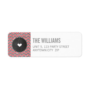 KENNZEICHNUNG DER RETURANSCHRIFT Zickzack Glitzer 