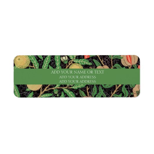 KENNZEICHNUNG DER RÜCKKEHR: WILLIAM MORRIS POMEGRA (Vorne)