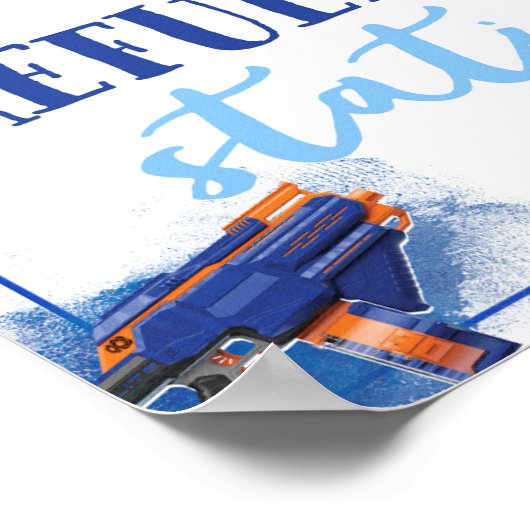 Kennzeichnung der Tankstelle | Dart Gun Party Poster (Ecke)