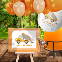 Kennzeichnung der Tankstelle für Party-Dump-Truck