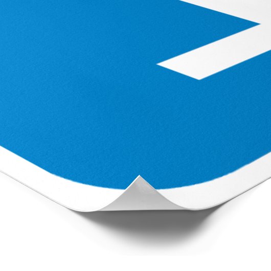 Kennzeichnung der Tankstelle Poster (Ecke)