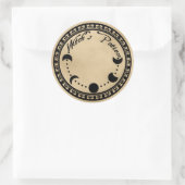 KENNZEICHNUNG DER WITCH-STELLEN RUNDER AUFKLEBER (Tasche)