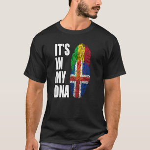 Kennzeichnung des malischen und isländischen DNA-M T-Shirt
