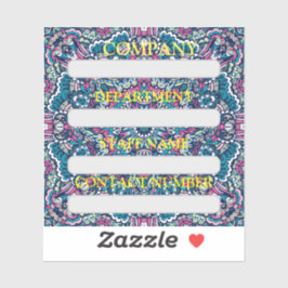 KENNZEICHNUNG DES PERSONALS FÜR DAS UNTERNEHMEN AUFKLEBER