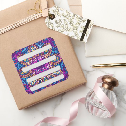 KENNZEICHNUNG DES PERSONALS FÜR DAS UNTERNEHMEN QUADRATISCHER AUFKLEBER (Schenken)