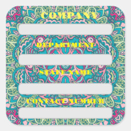 KENNZEICHNUNG DES PERSONALS FÜR DAS UNTERNEHMEN QUADRATISCHER AUFKLEBER