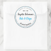 Kennzeichnung des Vintagen Lebensmitteletiketts Runder Aufkleber (Tasche)