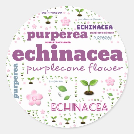 KENNZEICHNUNG DES WORTES - HERBS/GEMÜSE - PURPLECO RUNDER AUFKLEBER (Vorderseite)