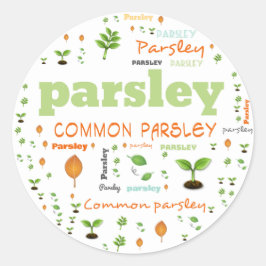 KENNZEICHNUNG FÜR HERBWORTE - PARSLEY RUNDER AUFKLEBER