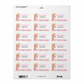 KENNZEICHNUNG FÜR JUNGLE GIRAFFE (PINK) ADRESSAUFKLEBER (Vorne)