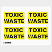 Kennzeichnung giftiger Abfälle Rechteckiger Aufkleber (Blatt)