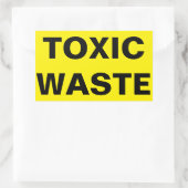 Kennzeichnung giftiger Abfälle Rechteckiger Aufkleber (Tasche)