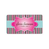 Kennzeichnung von Fun Stripes Adressaufkleber (Vorne)