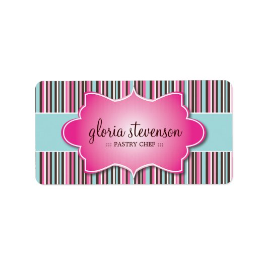 Kennzeichnung von Fun Stripes Adressaufkleber (Vorne)