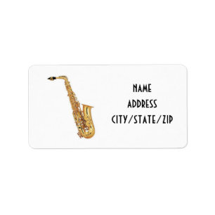 ***KENNZEICHNUNGEN FÜR DEN SAXOPHONE-PLAYER*** ADRESSAUFKLEBER