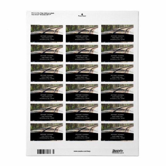 Kennzeichnungen für die Eisenbahnadresse Adressaufkleber (Vorne)