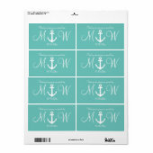 Kennzeichnungen für Hochzeitswasserflaschen für Wa (Vorne)