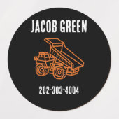 Kennzeichnungen für wasserdichte Circle-Aufkleber Etiketten (Design 2)