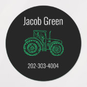 Kennzeichnungen für wasserdichte Circle-Aufkleber Etiketten (Design 1)