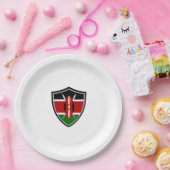 Kennzeichnungsplatte für Kenia Pappteller (Party)