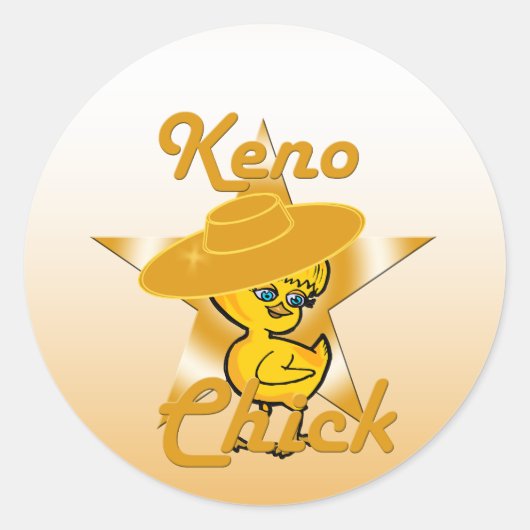 Keno Chick #10 Runder Aufkleber (Vorderseite)