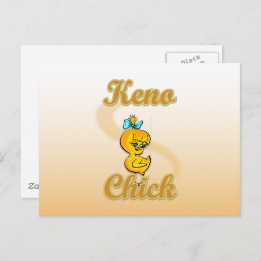 Keno Chick Postkarte (Vorne/Hinten)