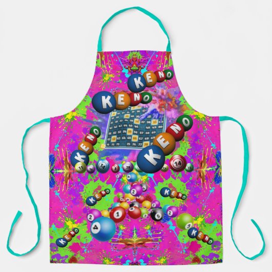 Keno Keno Splattered Paint CBDOilPrincess Schürze (Vorderseite)