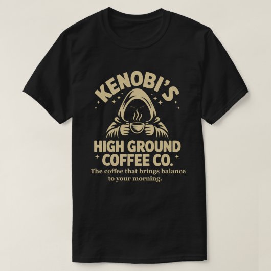 Kenobi-Hochbodenkaffee Jedi T-Shirt (Design vorne)