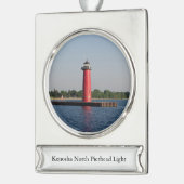 Kenosha North Pierhead Banner Banner-Ornament Silber (Links)