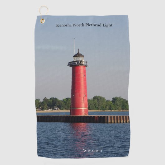 Kenosha North Pierhead Golf Handtuch (Vorderseite)