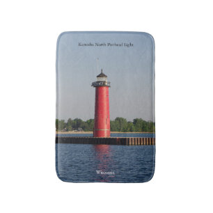Kenosha North Pierhead Light bathmat Badematte