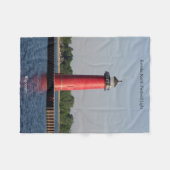 Kenosha North Pierhead Light Fleece Decke (Vorderseite (Horizontal))
