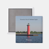 Kenosha North Pierhead Light Magnet (Vorderseite/Rückseite)