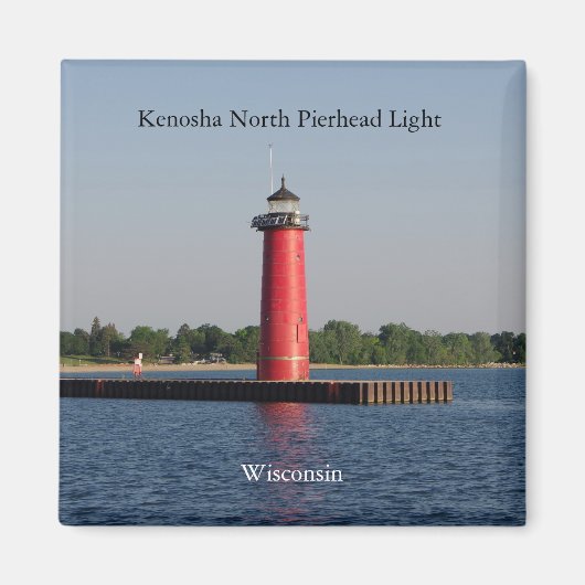 Kenosha North Pierhead Light Magnet (Vorne)