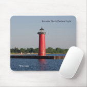 Kenosha North Pierhead Light Mousepad (Mit Mouse)