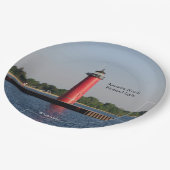 Kenosha North Pierhead Light Paper plate Pappteller (Schrägansicht)
