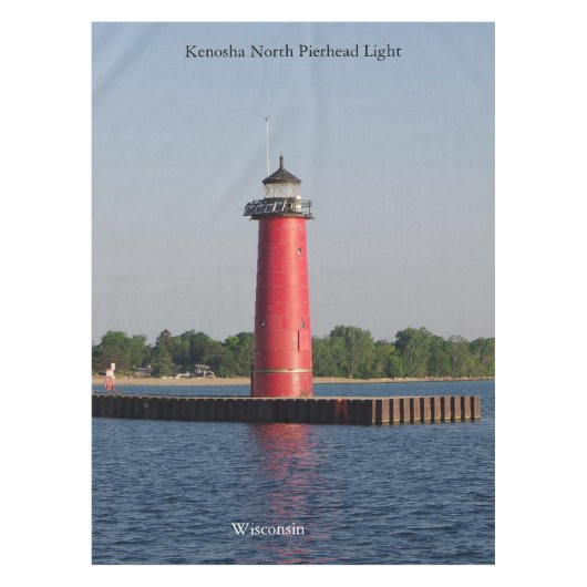 Kenosha North Pierhead Light tablecloth Tischdecke (Vorderseite)