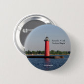 Kenosha North Pierhead Light-Taste Button (Vorne & Hinten)