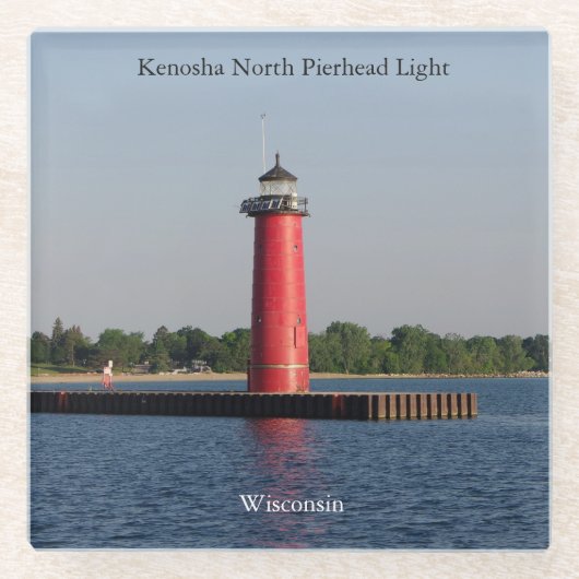 Kenosha North Pierhead Light Untersetzer (Vorderseite)
