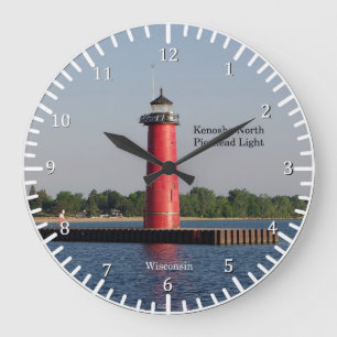 Kenosha North Pierhead Light Wallclock Große Wanduhr