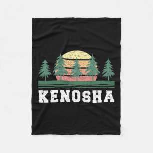Kenosha Retro Vintage Stadt Männer Frauen Kinderge Fleecedecke