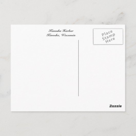 Kenosha Sunset Postkarte (Rückseite)