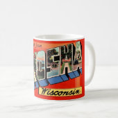 Kenosha WI Gruß Postkarten Tasse (VorderseiteRechts)