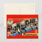 Kenosha WI Grußkarte Postkarte (Vorne/Hinten)